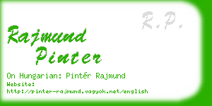 rajmund pinter business card