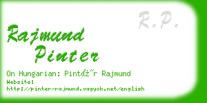 rajmund pinter business card